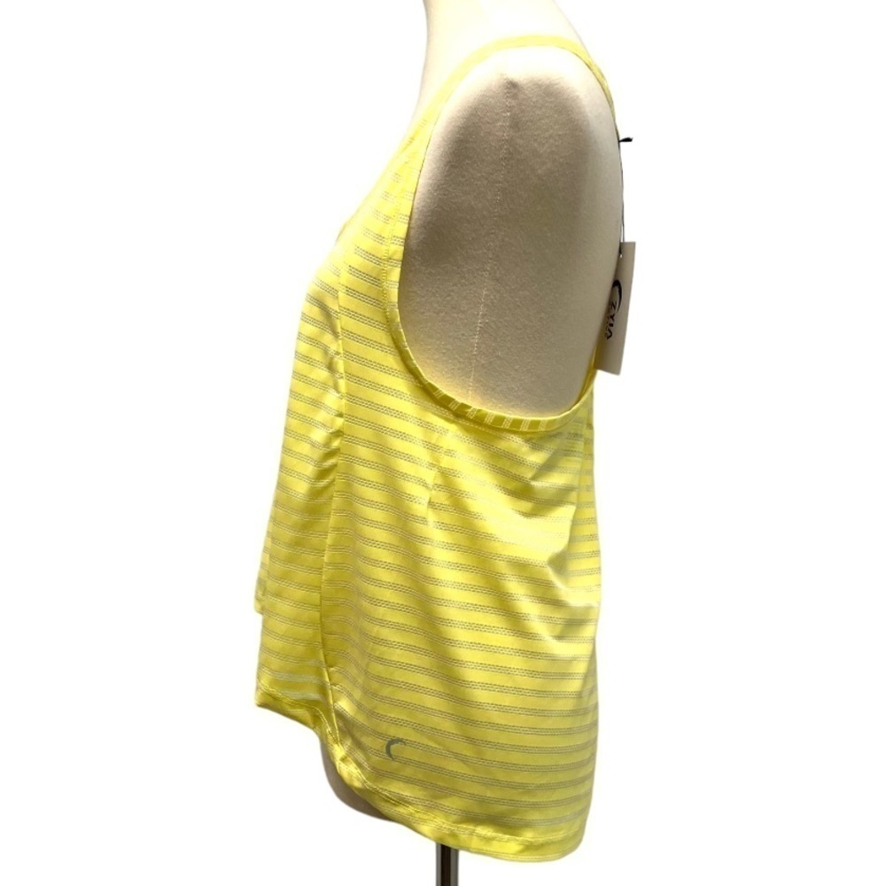 Zyia Active Lemon Nimbus Split Back Yellow Athletic Tank Top Women’s Large - Picture 6 of 14